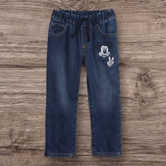 babyGap | Disney Mickey Mouse Pull-On Slim Jeans - Medium Wash (Multiple Szs) - Picture 1 of 6